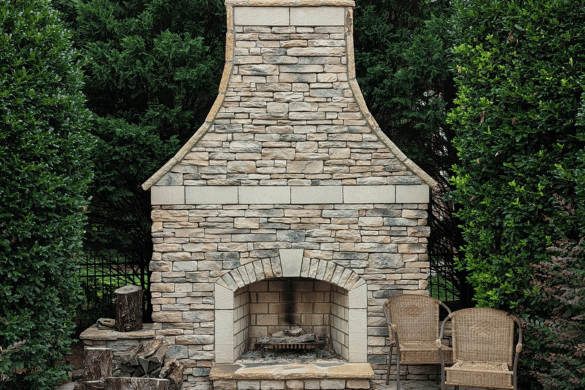 wood burning fireplace installation in indian land sc